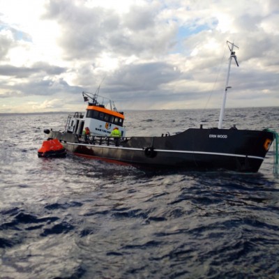 The waterlogged tanker Erin Wood. Credit: RNLI/Peterhead