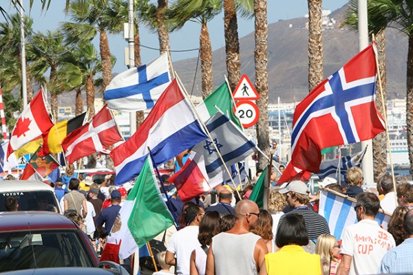 ARC Opening Ceremony Flags. Credit: World Cruising Club