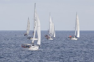 The ARC+ Monohull fleet setting sail for Leg 1 from Las Palmas de Gran Canaria © WCC/Claire Pengelly