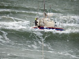 White Osbeat under tow. Credit: RNLI/Richard Heming