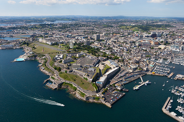 An aerial view of Plymouth ©Trevor Burrows