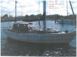 The 38ft Vindo long keel ketch, called Fram III, that was stolen from Holyhead Marina