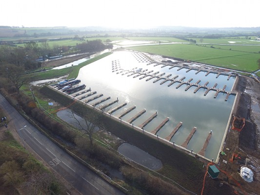 White Mills Marina on the River Nene at Earls Barton in Northamptonshire