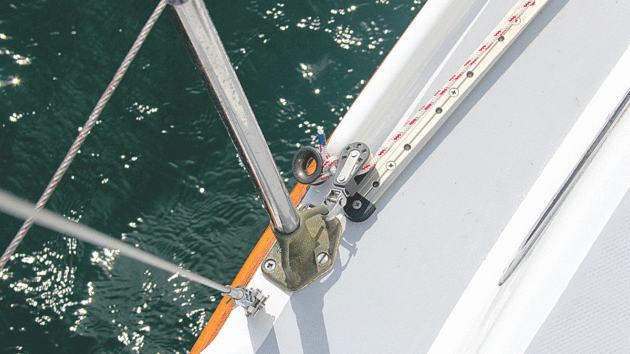 Stanchion base on a boat. If leaned up a lot or placed under pressure it can result in boat leaks