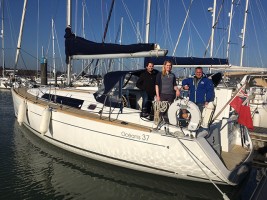 Andrew Ellison, PBO project boat winner Anna Milligton and Universal Yachting instructor Clive Vaughan_1