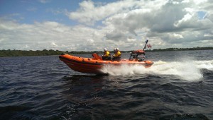 Lough Ree RNLI lifeboat in action
