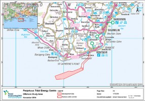 The above image shows the location of the offshore site, 2.5 km south of St Catherine’s Point, as well as the subsea cable corridor