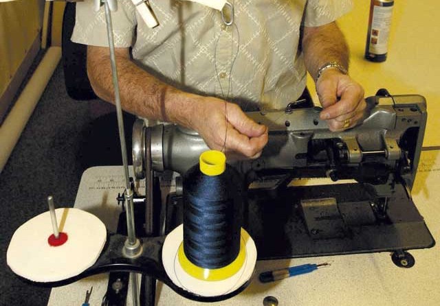 1: Alan uses industrial sewing machines for his business, but says any fairly heavy-duty machine should be able to cope.