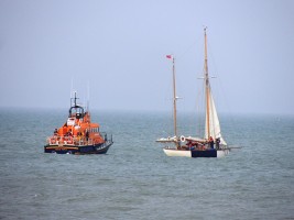 Arklow lifeboat arriving on scene. Credit RNLI/Mark Corcoran