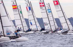 Olympic classes racing. Credit Sailing World Cup Weymouth & Portland Facebook page