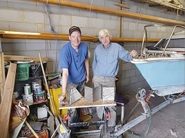 Sailfish pals David Longfield and Mark Berry get to work