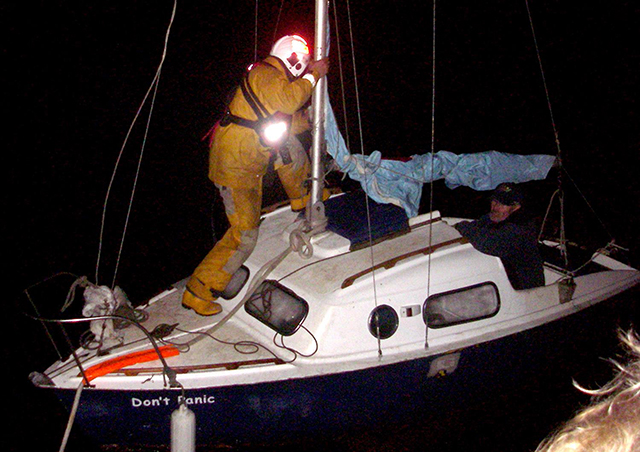 Don't Panic yacht rescue. Credit: Dave Barry/Scarborough RNLI