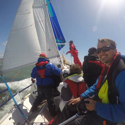 PBO deputy editor Ben Meakins racing aboard his Impala Polly at Round the Island Race 2016