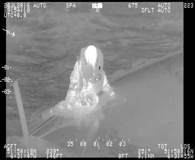 Still from Irish Coast Guard rescue helicopter footage