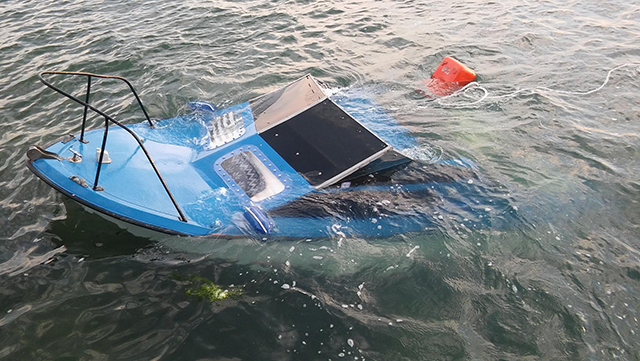 Boat found at Hopes Nose. Credit: Torbay Coastguard