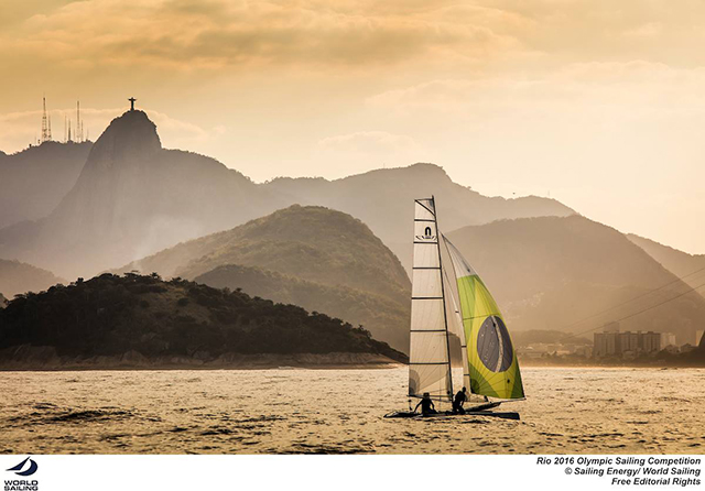 A lack of breeze and an unfavourable wind direction on the Pão de Açucar (Sugarloaf) race course yesterday. ©Sailing Energy_World Sailing