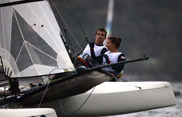 Nacra 17 sailors Ben Saxton and Nicola Groves ©Sailing Energy/World Sailing