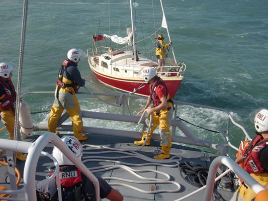 Eastbourne’s all-weather lifeboat assists with medevac from yacht