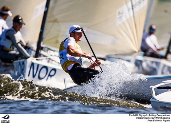 Finn sailor Giles Scott in action. ©Sailing Energy / World Sailing