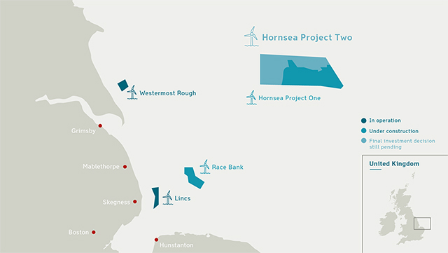 Hornsea Project Two map