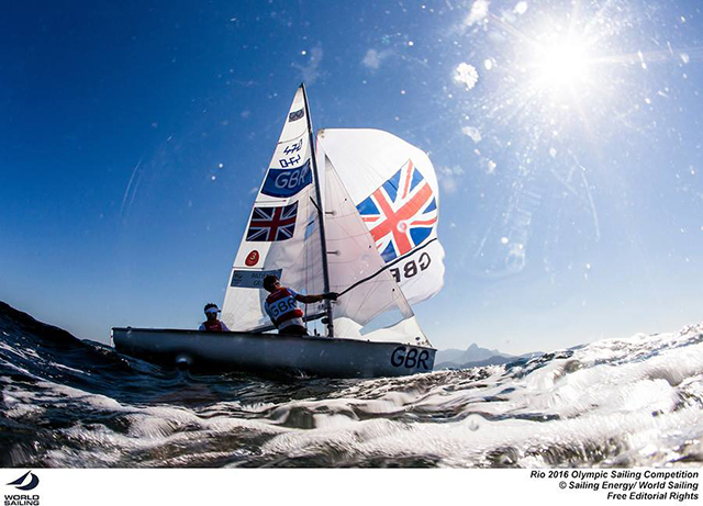 Luke Patience and Chris Grube in action. ©Sailing Energy / World Sailing