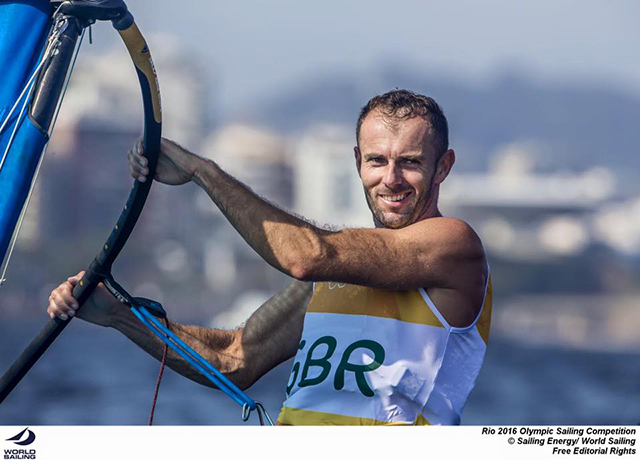 Nick Dempsey at the Rio 2016 Olympic sailing competition. Credit: Sailing Energy/World Sailing