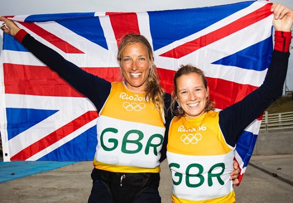k and Hannah Mills. Credit: British Sailing Team