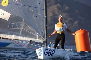 Straight from the race course of Giles Scott winning an Olympic gold medal. Credit: British Sailing Team