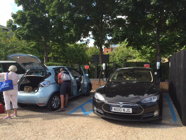 Tesla charging points at MDL Marinas