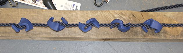 At 204kg the line was bar taut, but the ‘ears’ on the snubbers stopped them from popping off