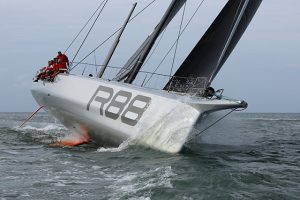 Rambler 88 powering up to cross the finish line in Saint Lucia © WCC / Tim Wright: Photoaction.com