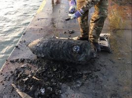 The bomb found in Portsmouth Harbour