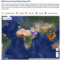 IMB Piracy and Armed Robbery Map 2016
