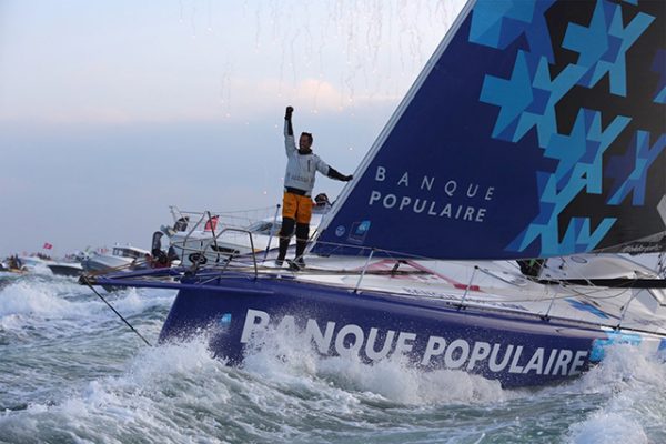 Armel Le Cléac'h wins the Vendée Globe 2016-17 in record time. Credit © Jean-Marie Liot / DPPI / VENDEE GLOBE