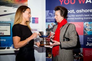HRH Princess Anne and Yachtsman of the Year Zara Roberts