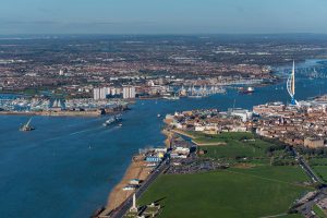 Portsmouth Harbour. Credit: Lieutenant Commander Shamus Roster/Royal Navy