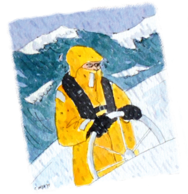Great sailing challenges No1 – racing in the Southern Ocean. Cartoon credit: Claudia Myatt
