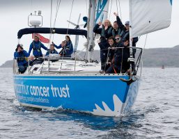 Young people on board an Ellen MacArthur Cancer Trust boat