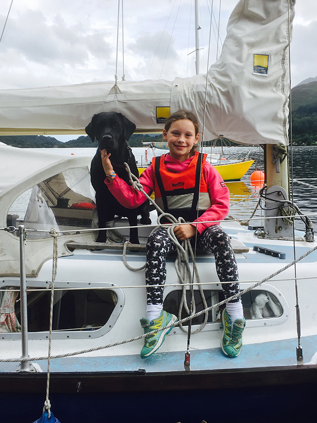 Coco and Kiki ready for a Scottish voyage on Hurley 22, 'Inca' Craig Pagett