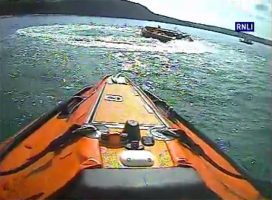 New Quay RNLI inshore lifeboat launched to out-of-control boat