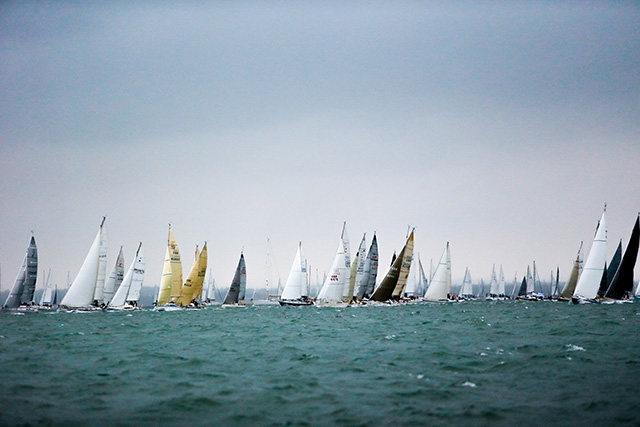 The 2017 Round the Island Race fleet. Credit: Paul Wyeth