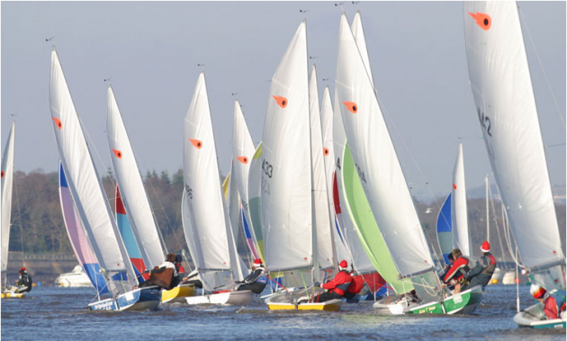 Dinghies out on the water
