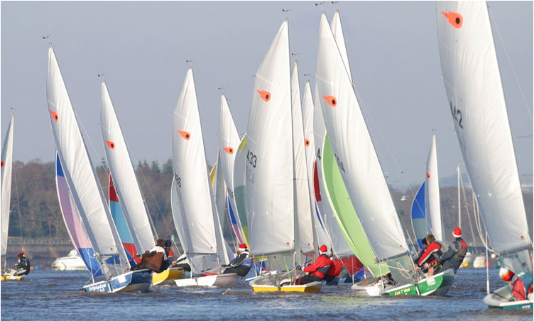 Dinghies out on the water