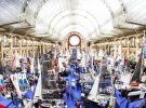 Dinghies on display at Alexandra Palace during the RYA Dinghy Show