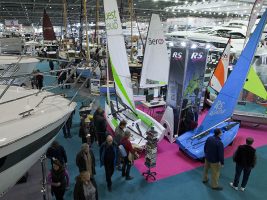 yachts on display at the London Boat Show