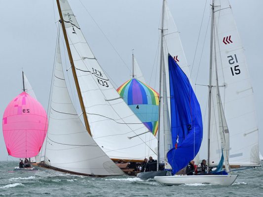 Boats taking part in Cowes Classics Week