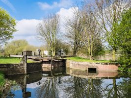 A lock gate on the Pocklington Canal