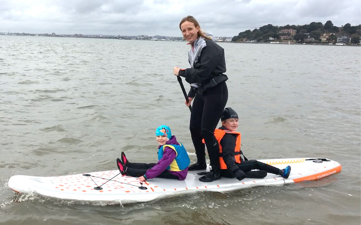 paddleboarding with kids