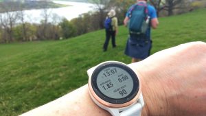 walking with garmin smart watch