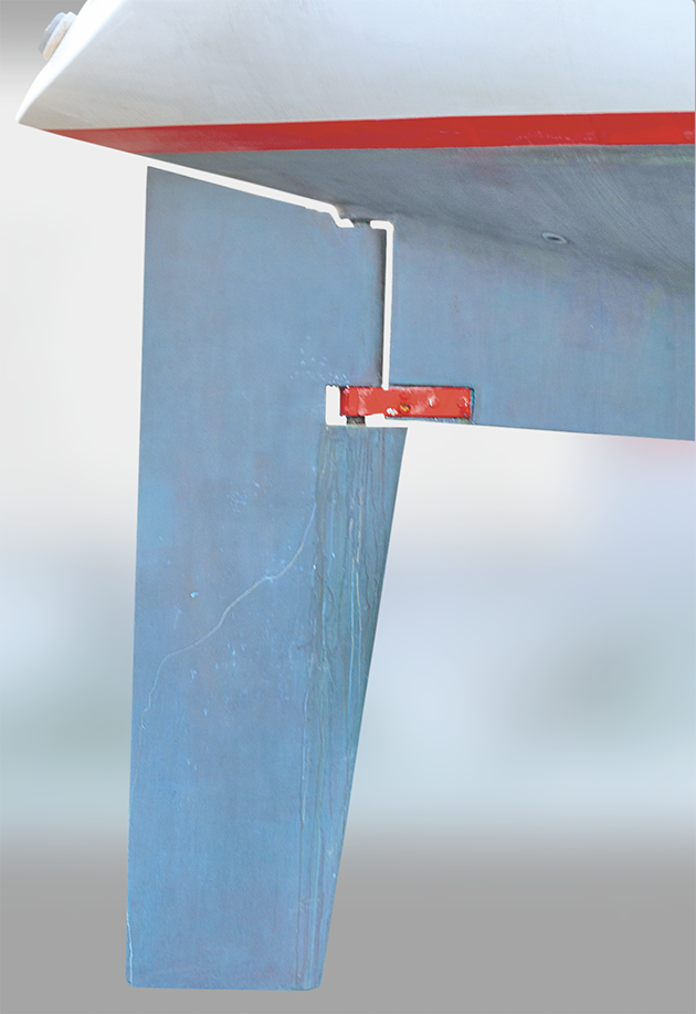 boat rudders - a rudder on the back of a boat